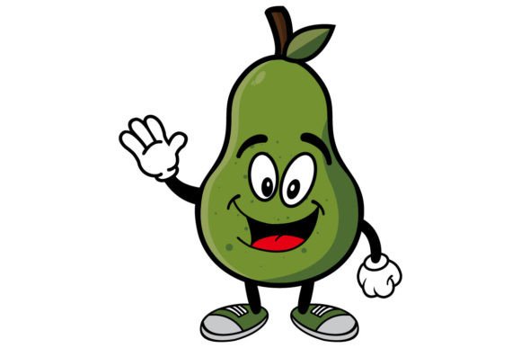 Download Smiling Avocado Cartoon Mascot Characte - Avocado cartoon Collection