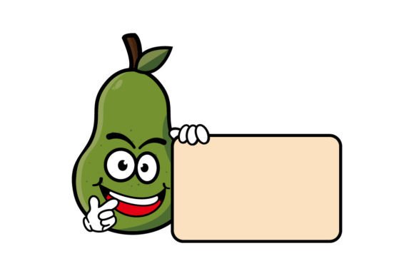 Download Cute Smiling Avocado Cartoon Character - Avocado cartoon Collection