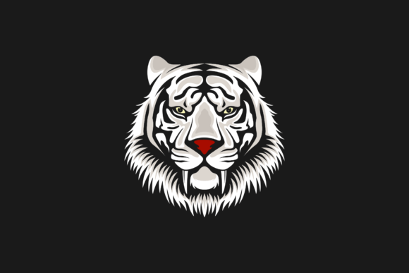 Download Vector White Tiger Logo Design - White Collection