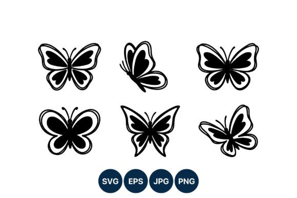 Download Black and White Butterfly Vector - White Collection