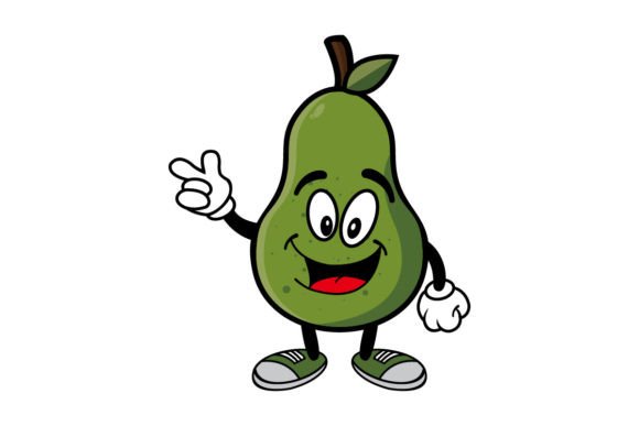 Download Cute Smiling Avocado Cartoon Character - Avocado cartoon Collection