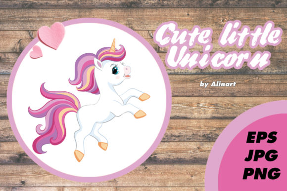 Download Little Cute Unicorn Vector Illustration - Unicorn vector Collection