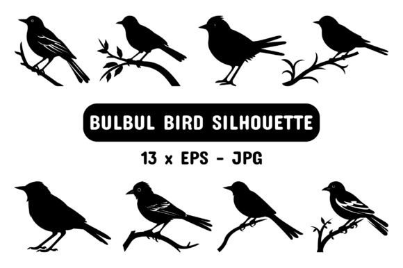 Download Bulbul Silhouette Set Collection Bundle - Set collection bundle Collection